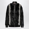 Valentino Black/Grey shearling and leather jacket