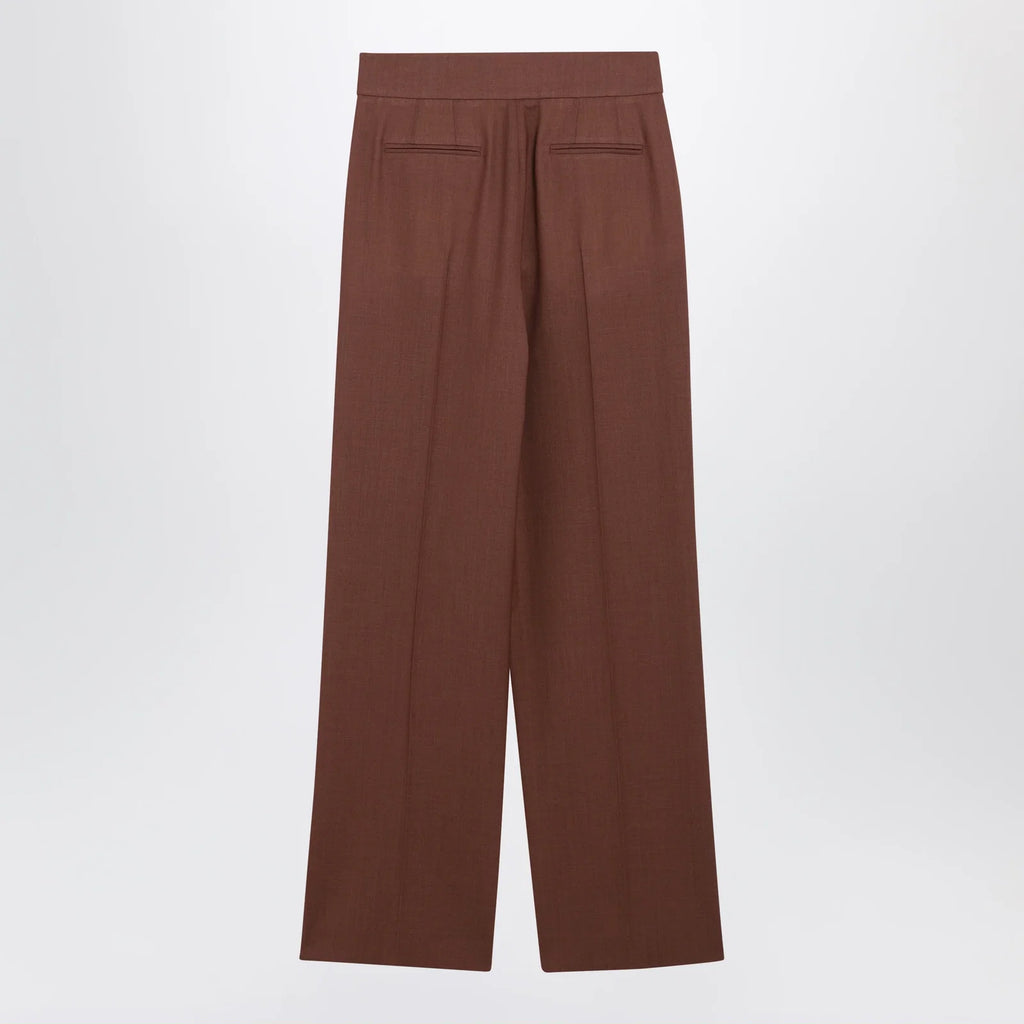 Valentino Light Brown Wool Trousers