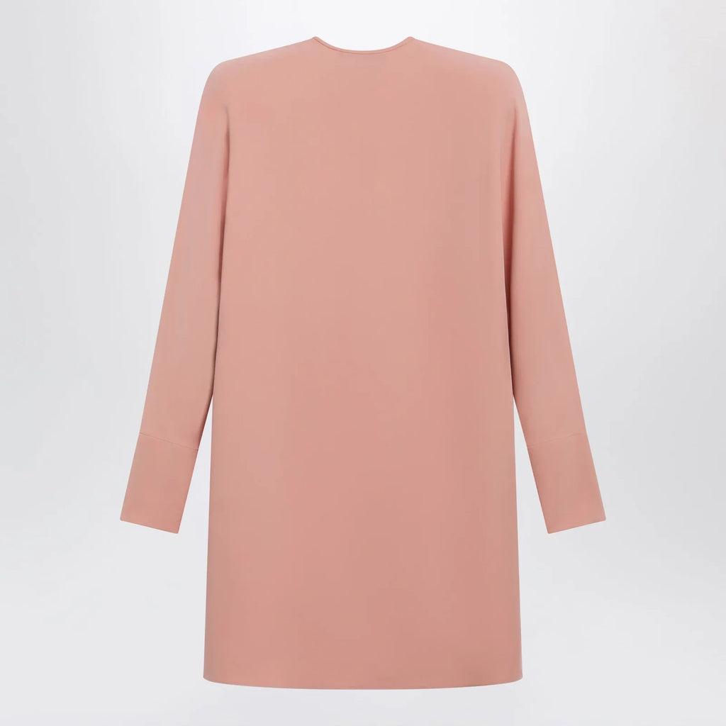 Valentino Pink silk short dress with embroidered bows