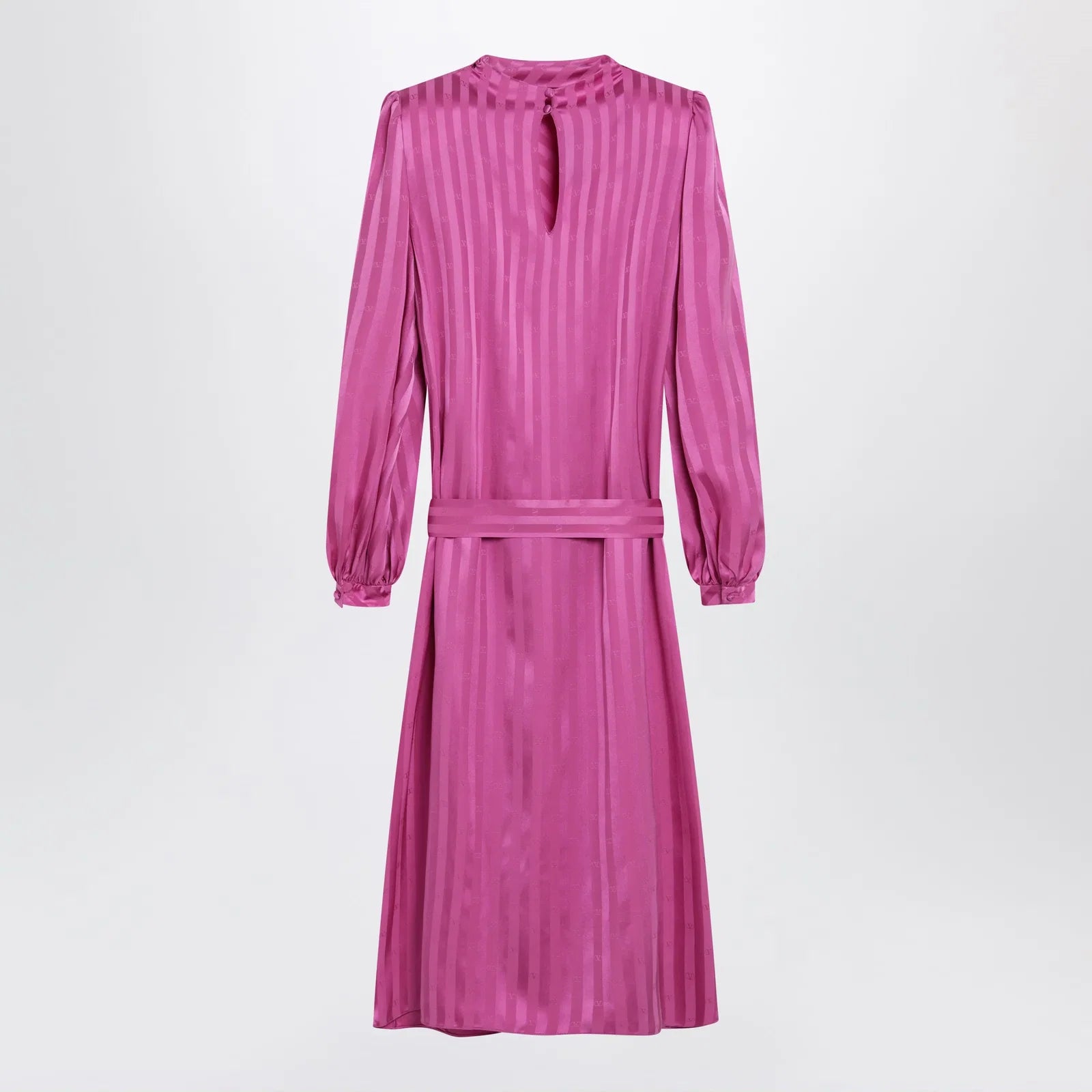 Valentino Fuchsia silk jacquard midi dress