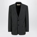 Valentino Single-breasted wool and mohair jacket in black