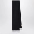 Valentino Garavani Black cashmere scarf with VLogo detail
