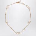 Valentino Garavani VLogo Signature Necklace in Gold-Tone Metal