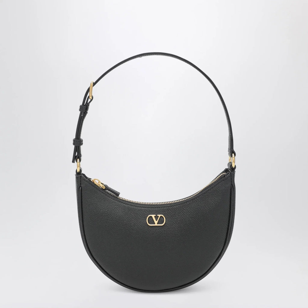 Valentino Garavani Vlogo Signature Mini Hobo bag in black leather