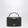 Valentino Garavani VLogo Signature Mini Vanity Bag in Black Leather