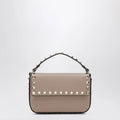 Valentino Garavani Rockstud pouch in grained calf leather, powder