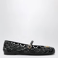 Valentino Garavani Black VLogo Signature rubber ballet flats