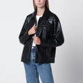 ANINE BING Black regenerated leather jacket