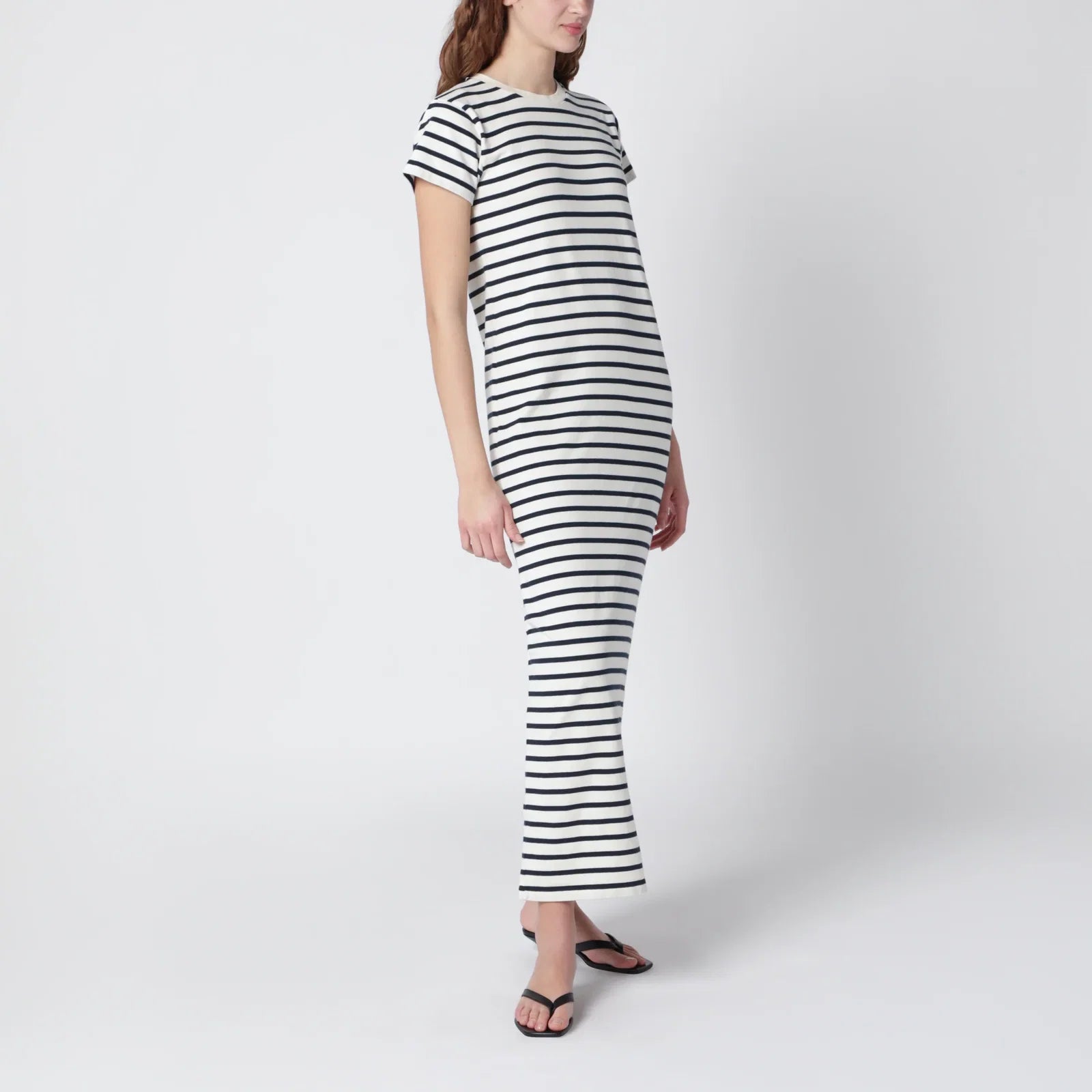 ANINE BING Wynne Striped Maxi Cotton Dress