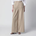 ANINE BING Beige Lou trousers with pleats