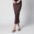ANINE BING Leopard-print silk midi skirt