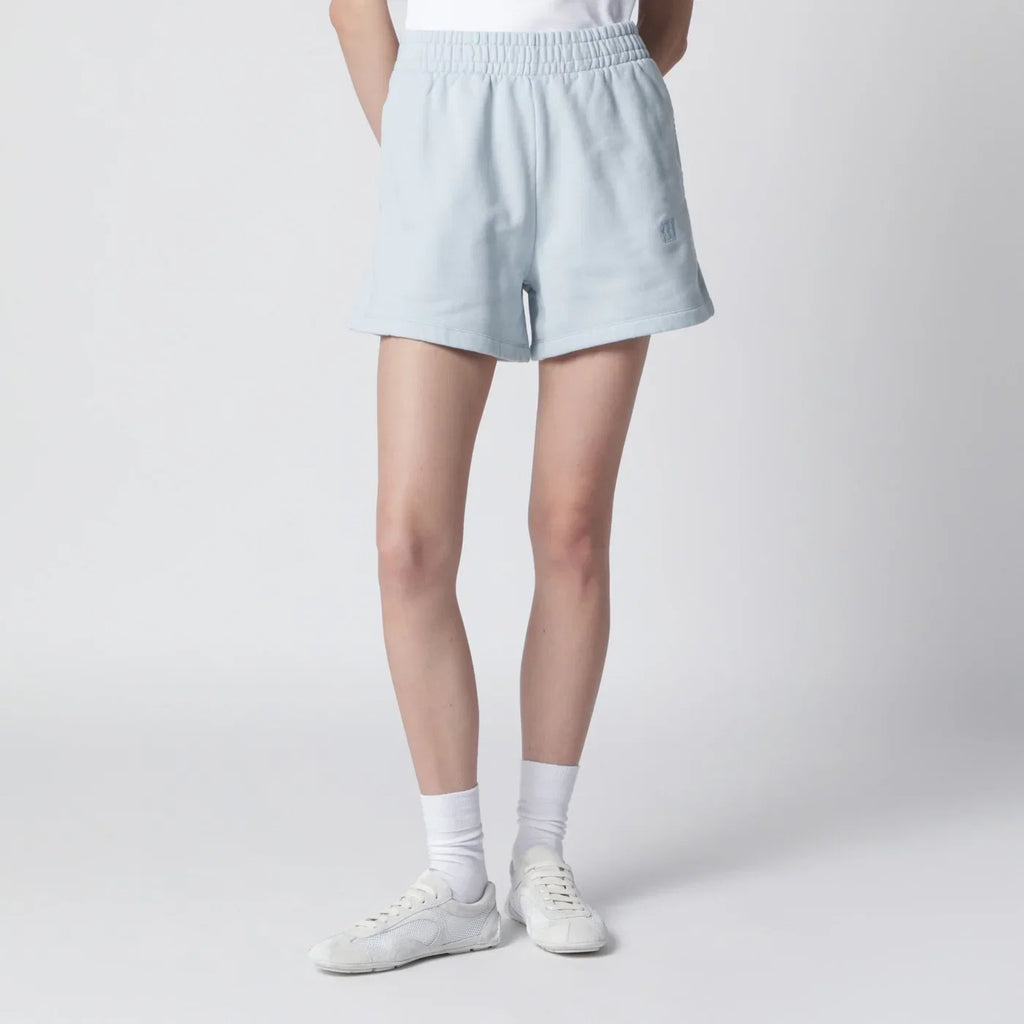 ANINE BING Light blue cotton Shorts