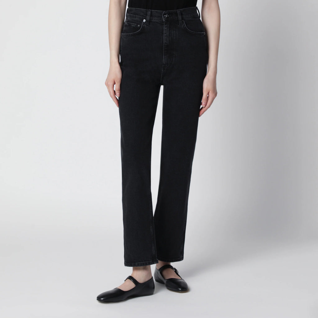 ANINE BING Jane high-rise slim jeans in vintage black denim