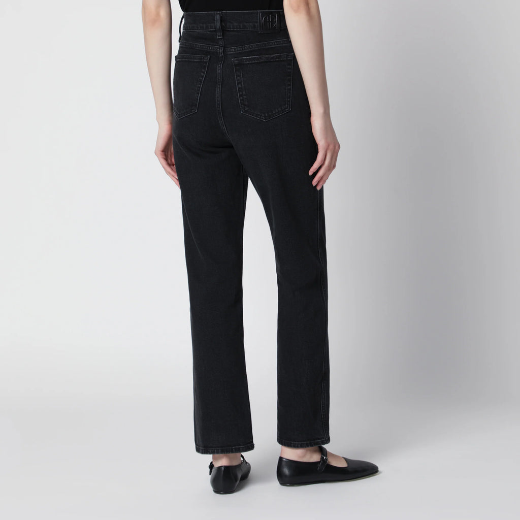 ANINE BING Jane high-rise slim jeans in vintage black denim