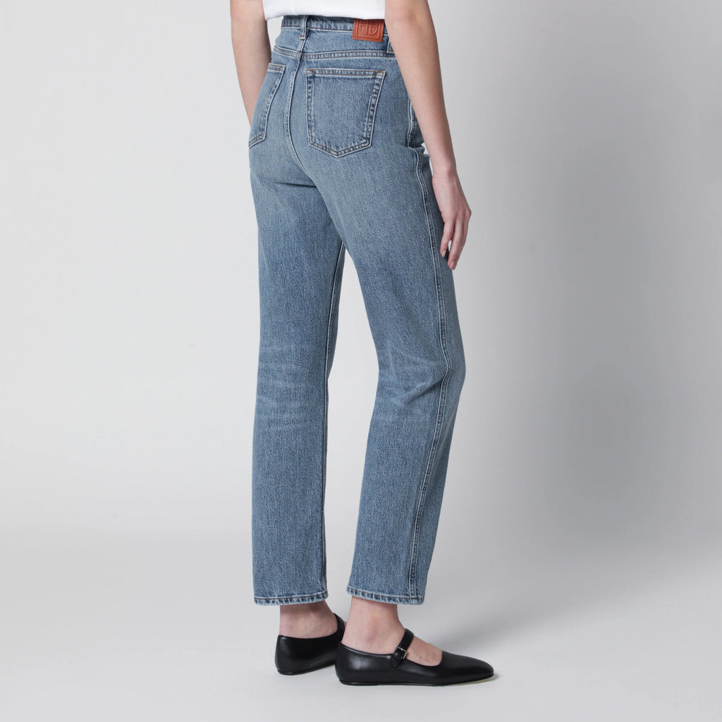 ANINE BING High-rise jeans in light-wash cotton denim