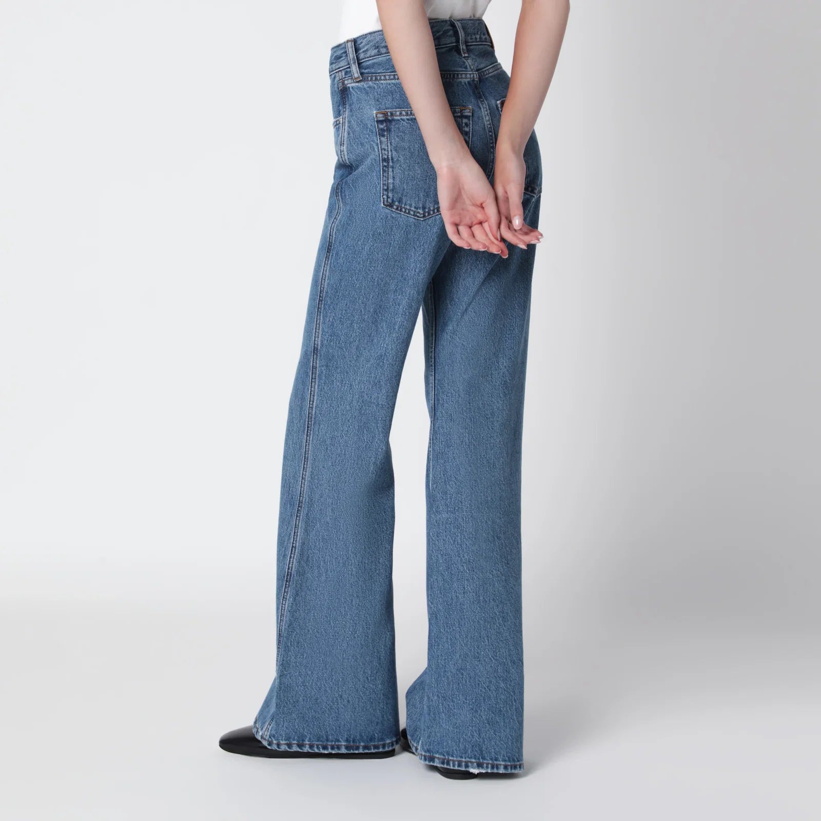 ANINE BING Wyatt flared jeans in Freshwater Blue wash