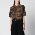ANINE BING Avi leopard print cotton T-shirt