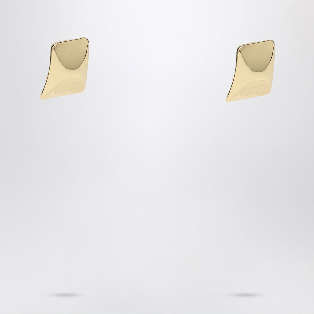 ANINE BING Rectangular curved gold earrings