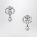 GUCCI GG earrings with crystals and pearls