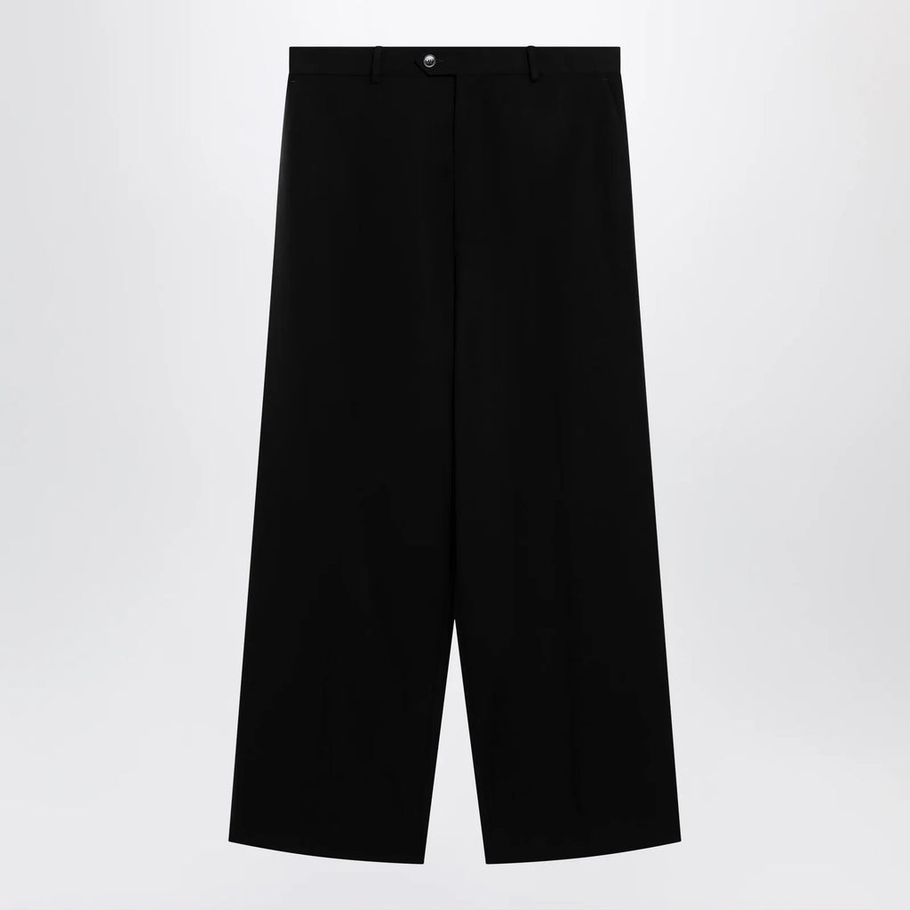 Balenciaga Wide-leg tailored trousers in black twill