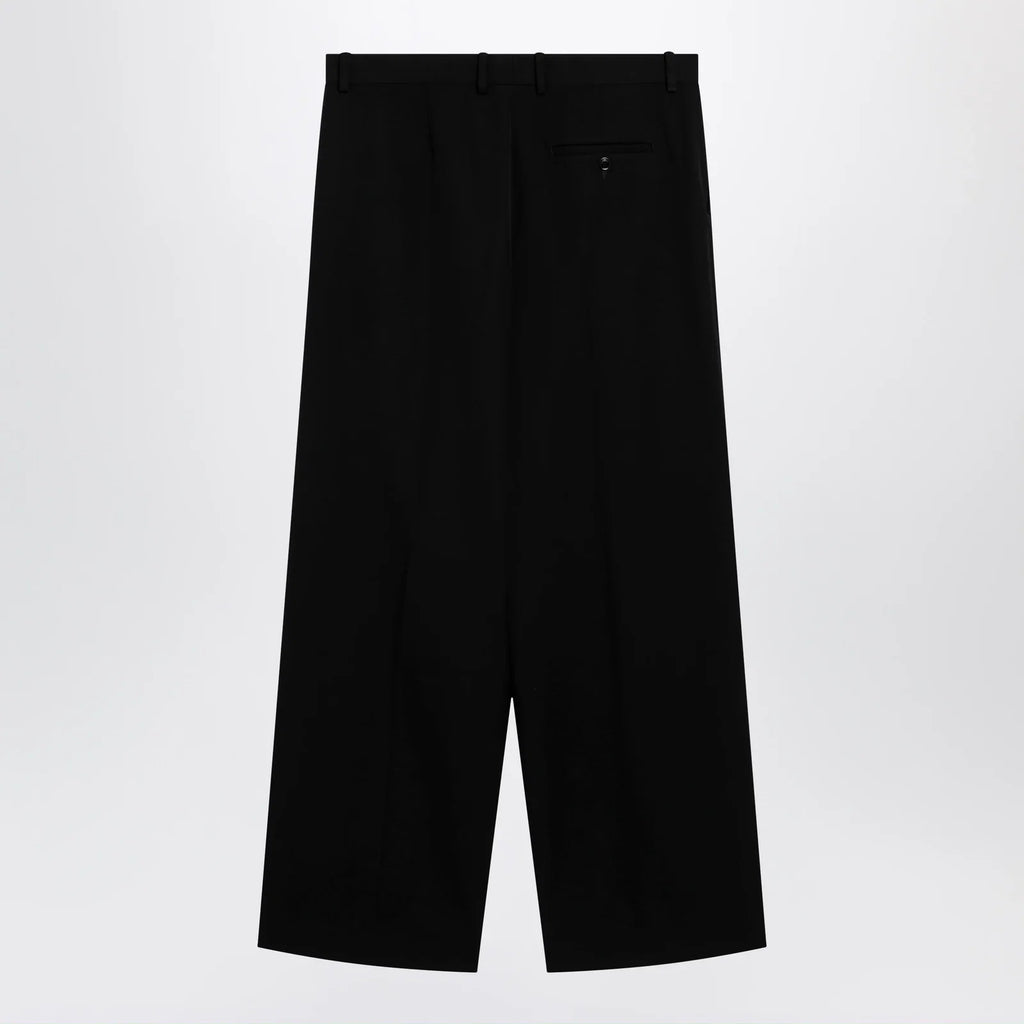 Balenciaga Wide-leg tailored trousers in black twill