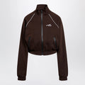 Balenciaga Techwear zip-up jacket in mocha dry fleece