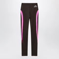 Balenciaga Techwear leggings in khaki/neon pink technical fabric