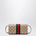 GUCCI Small pouch in GG canvas with Web stripe