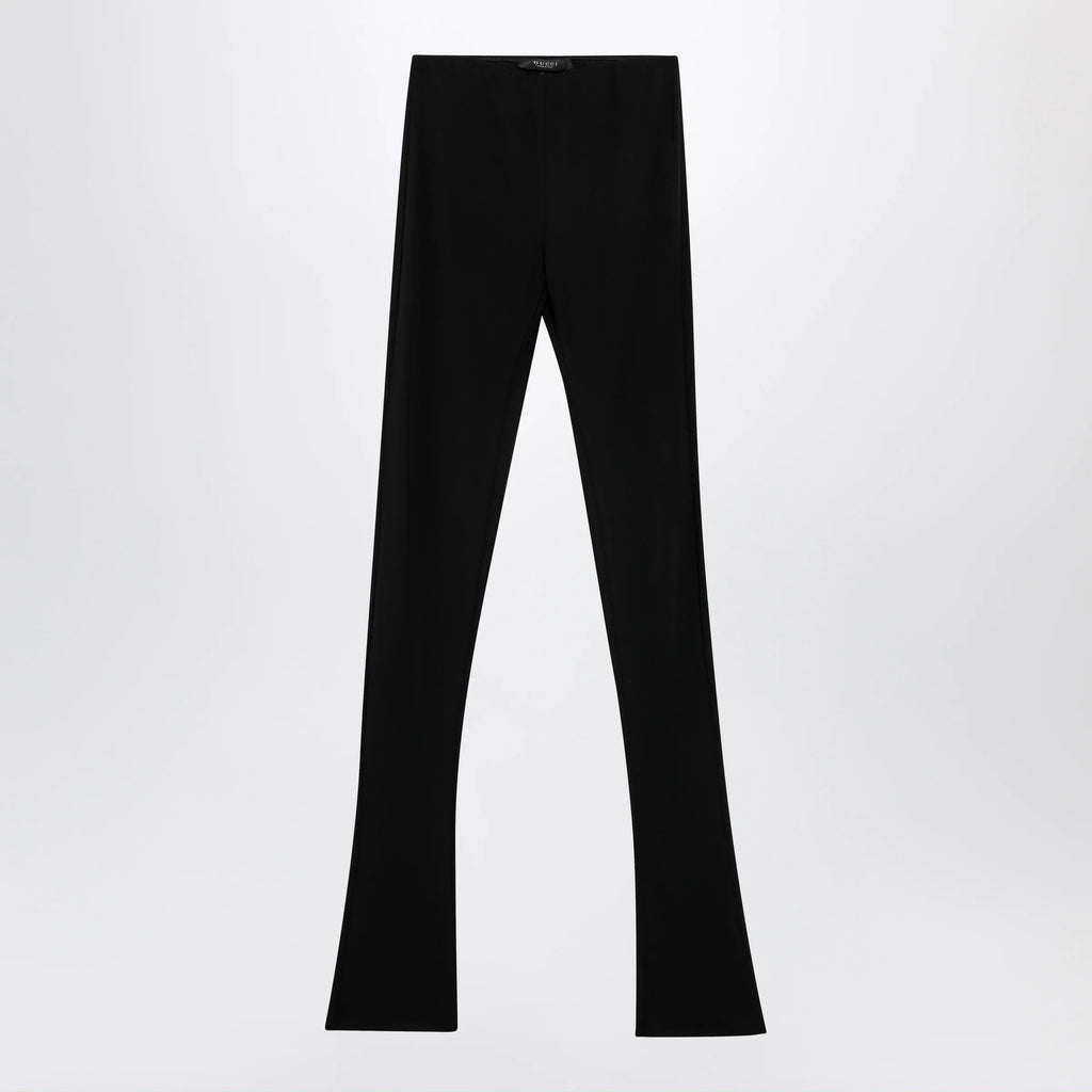 GUCCI Black trousers in viscose crêpe jersey