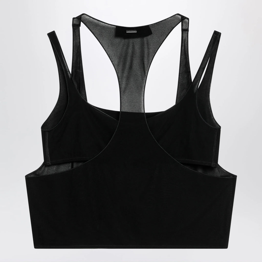 GUCCI Black lightweight crêpe jersey bralette set