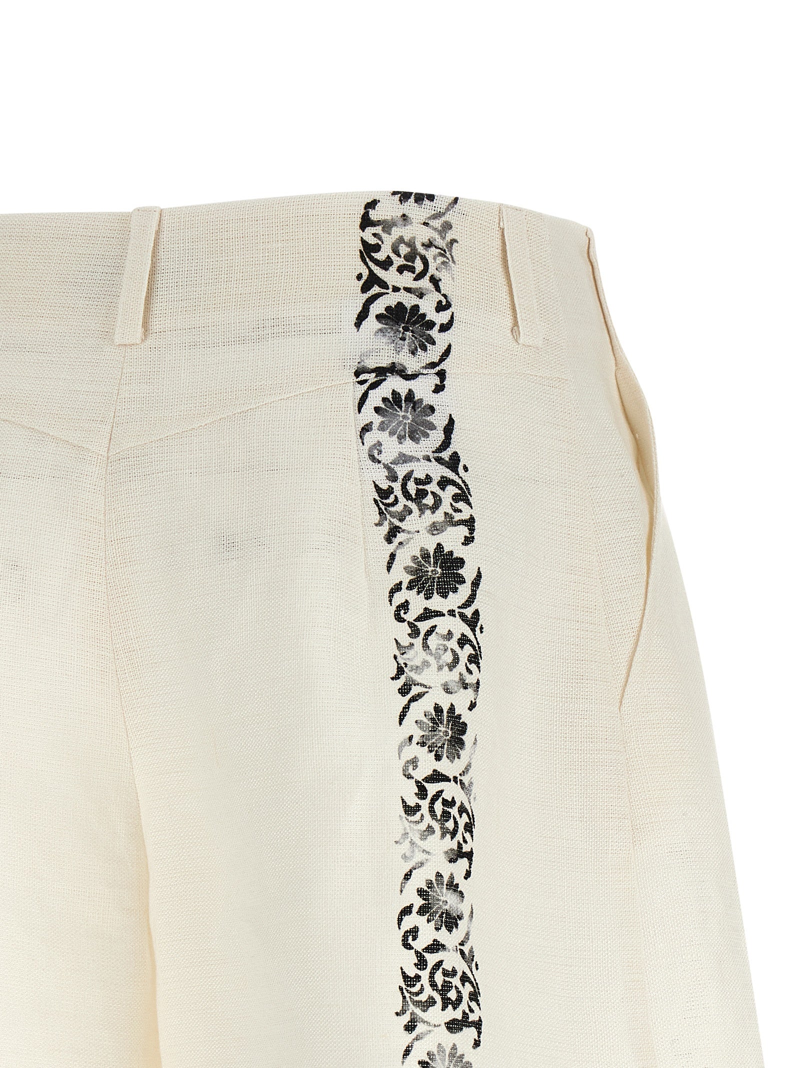 Alberta Ferretti Fortuny Linen Shorts