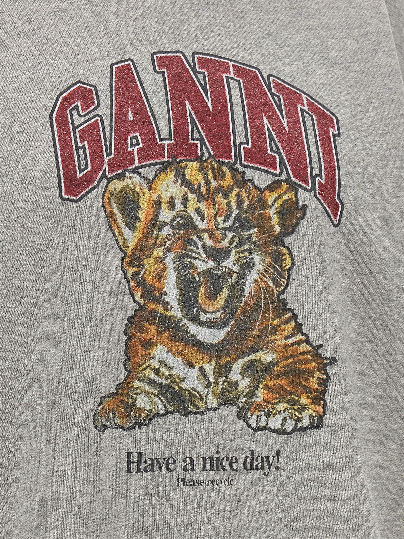 Ganni Grey Tiger Hoodie