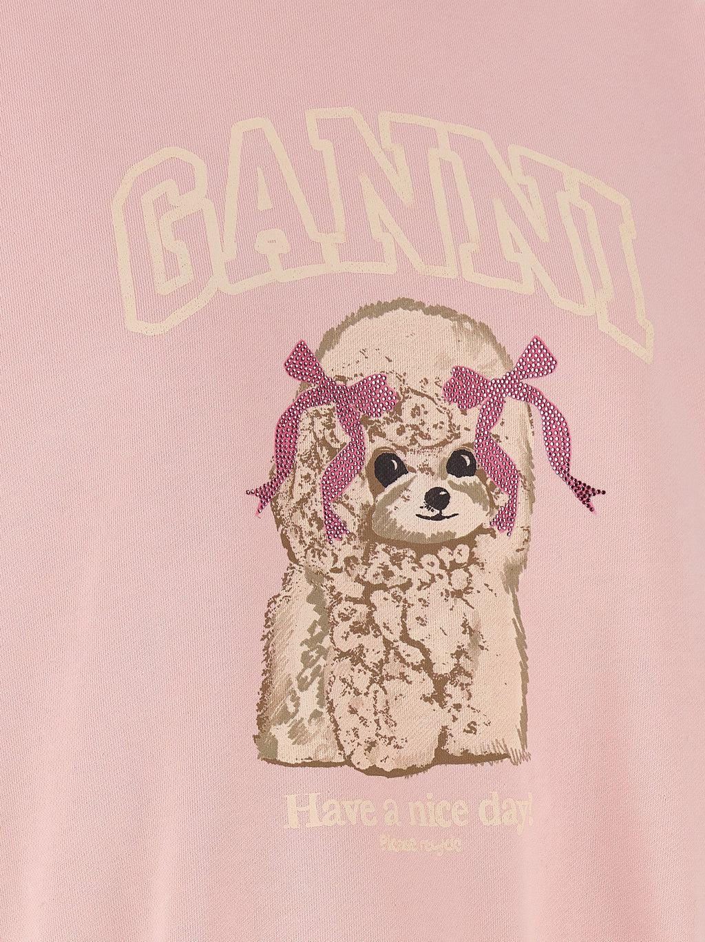 Ganni Front Print Sweatshirt