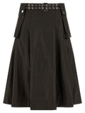 Ganni Duchesse Nylon Pleated Skirt