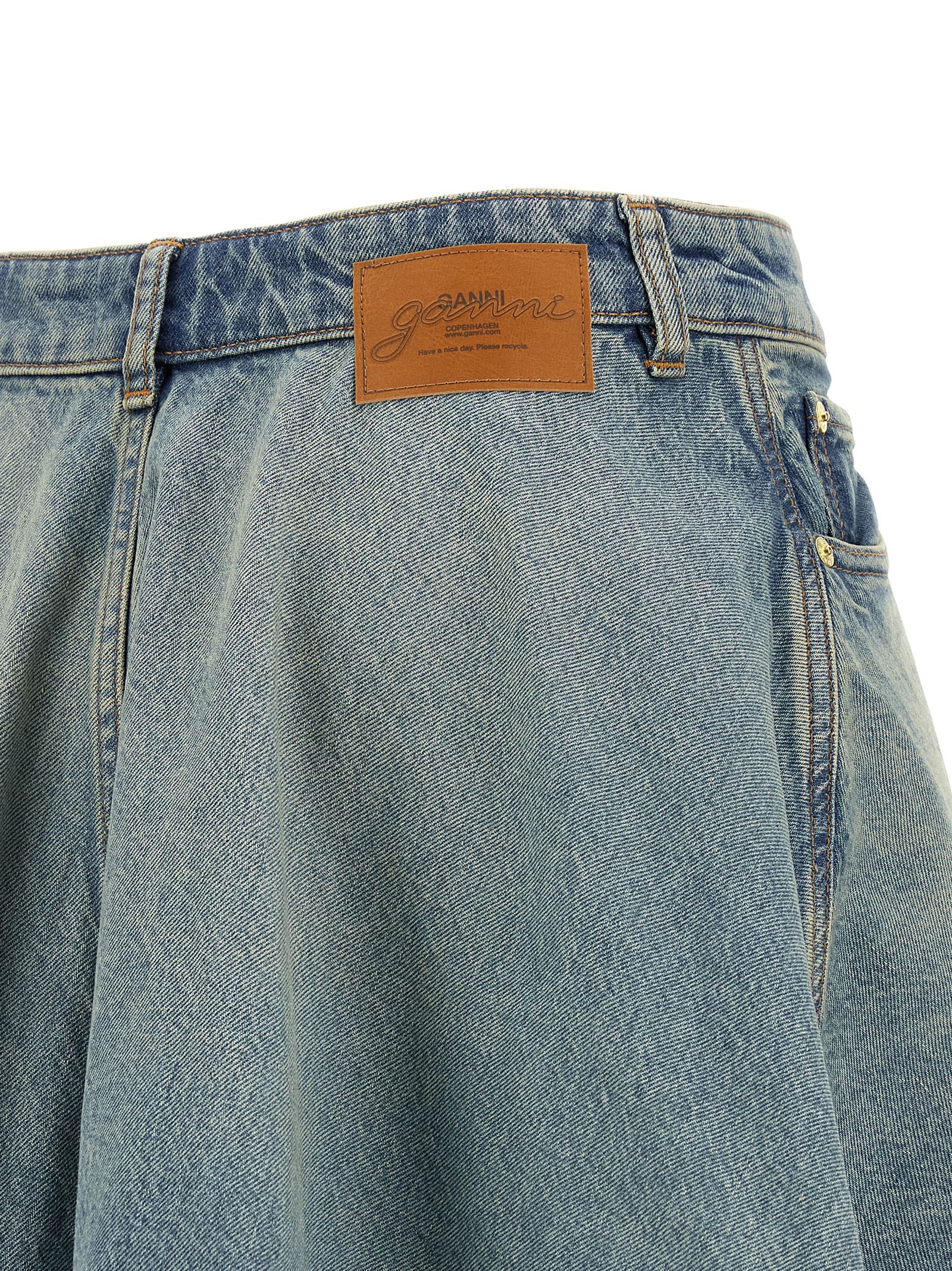 Ganni Tint Rigid Denim Skirt