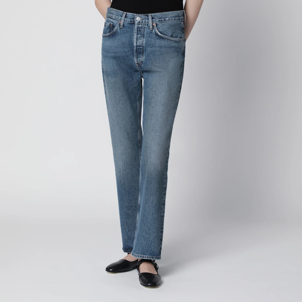 AGOLDE Lana straight-leg jeans in indigo denim