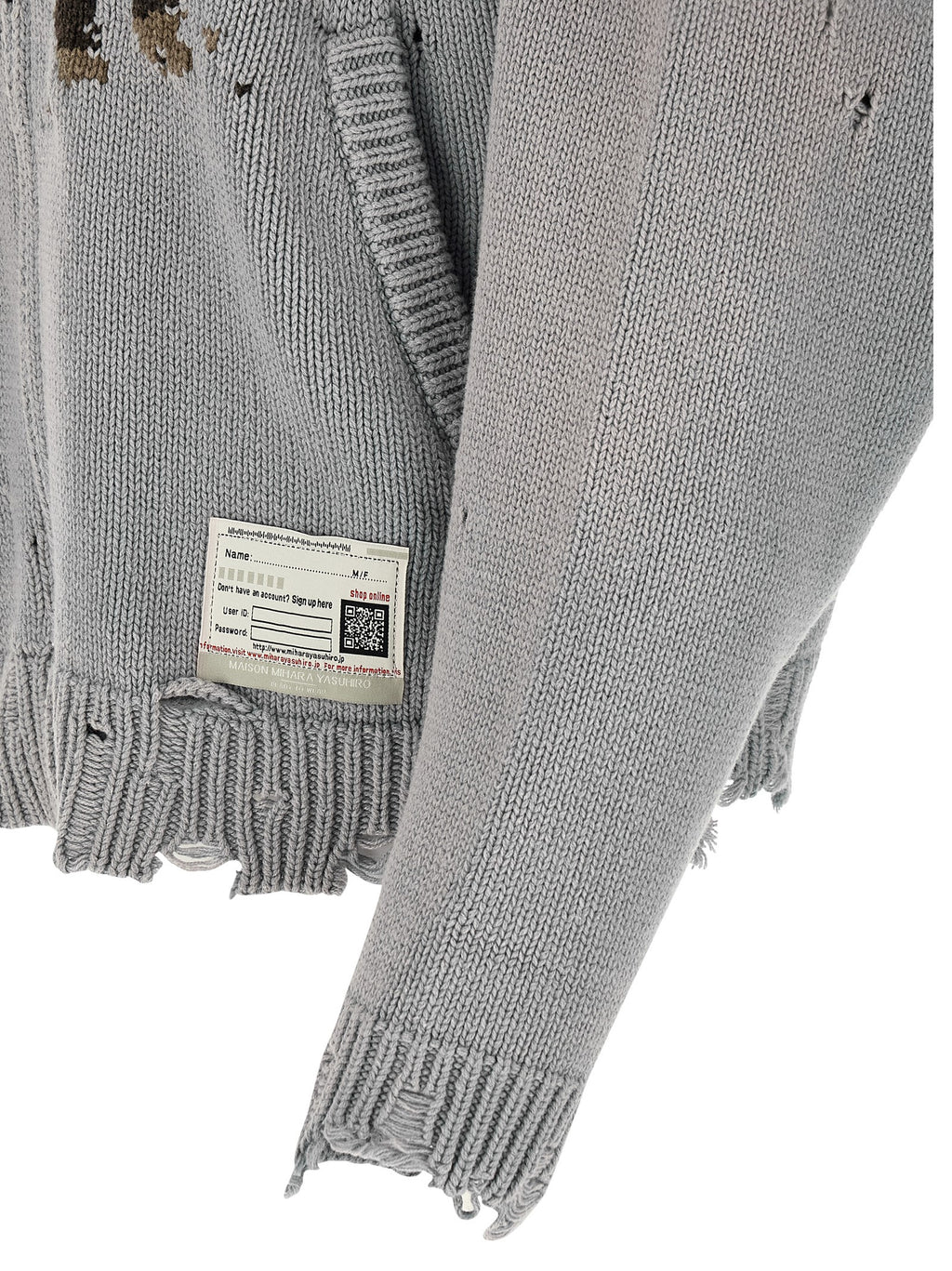Maison Mihara Yasuhiro Dog Jacquard Knit Cardigan