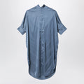 Acne Studios Satin tunic dress Dirty blue