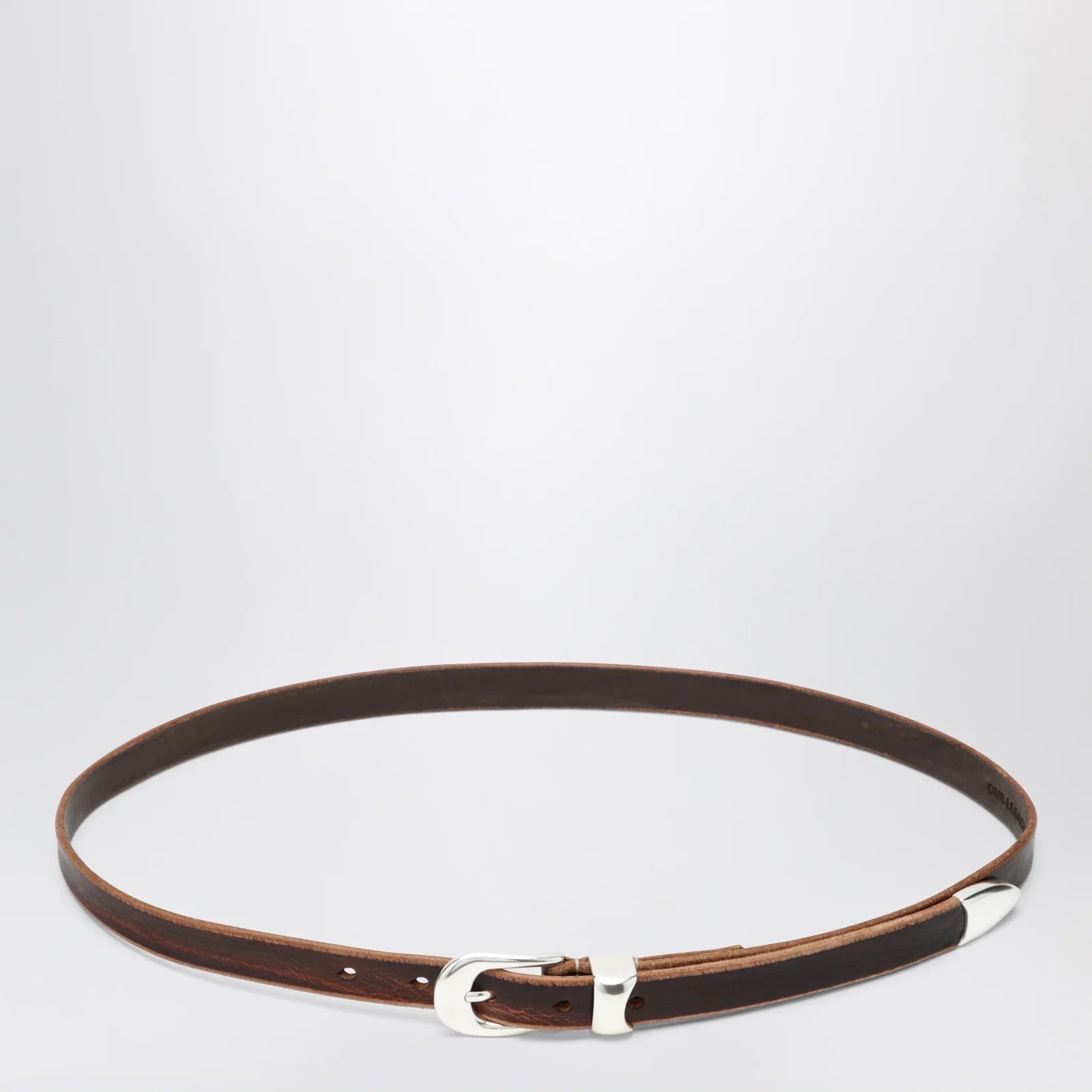 Our Legacy Olega belt in brown calfskin leather