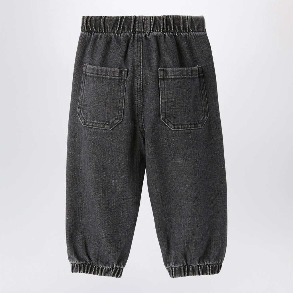 Il Gufo Black washed denim jeans