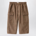 Il Gufo Brown cotton-blend cargo trousers
