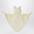 Teddy & Minou Avio blue floral doudou with kitten