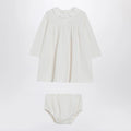 Teddy & Minou Milk white dress with matching bloomers