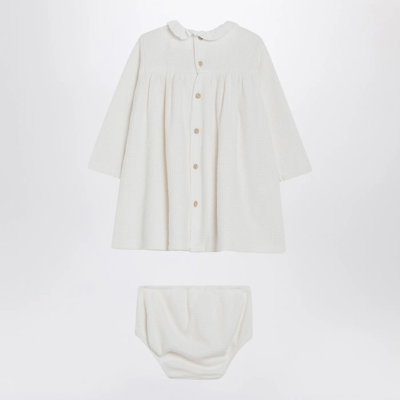 Teddy & Minou Milk white dress with matching bloomers
