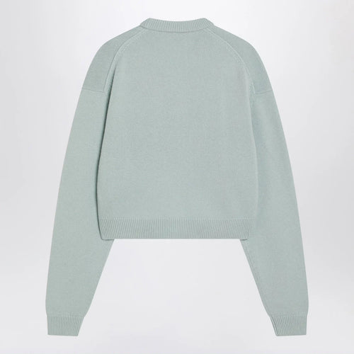 Acne Studios Faded mint wool v-neck sweater