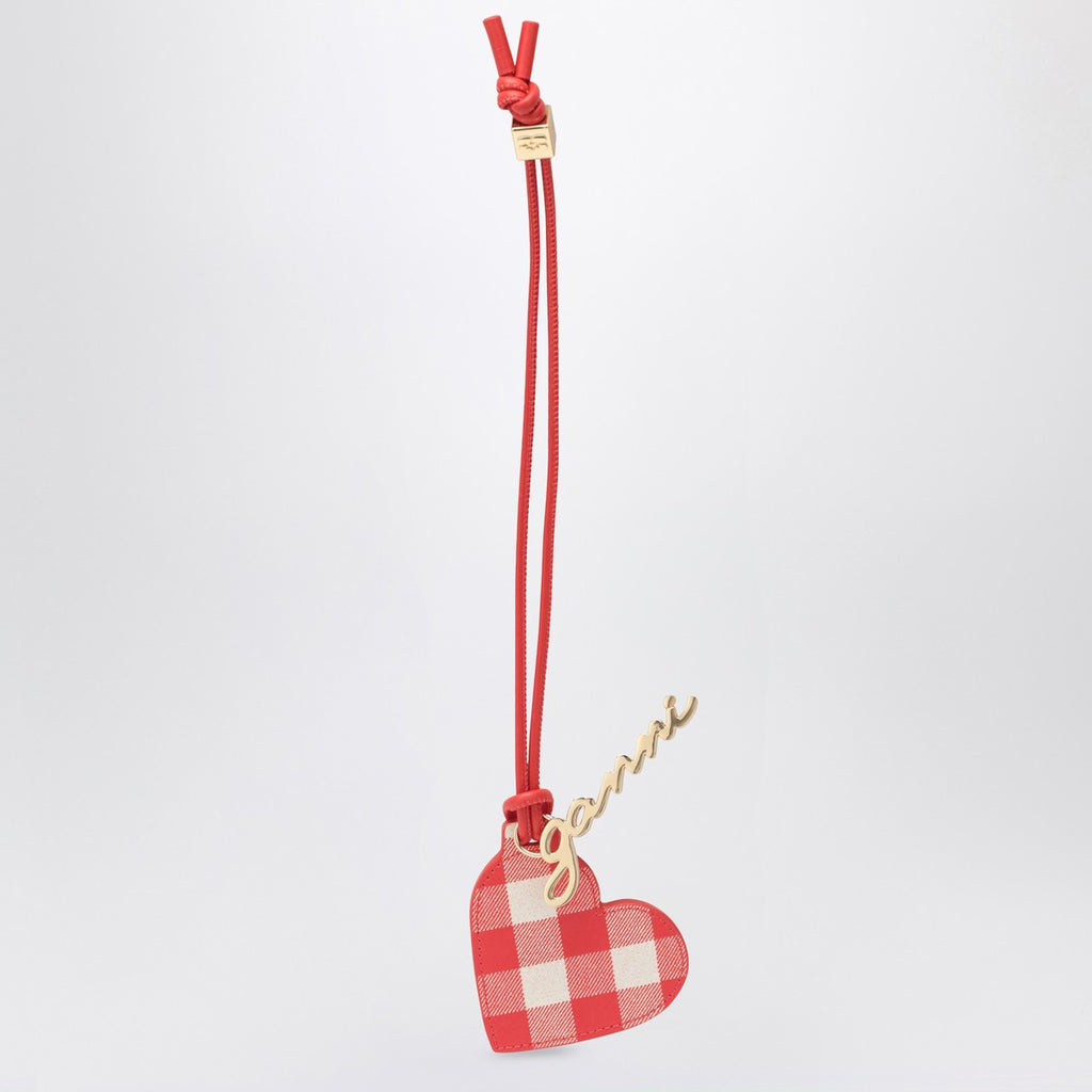 GANNI Heart-shaped mirror Bou red