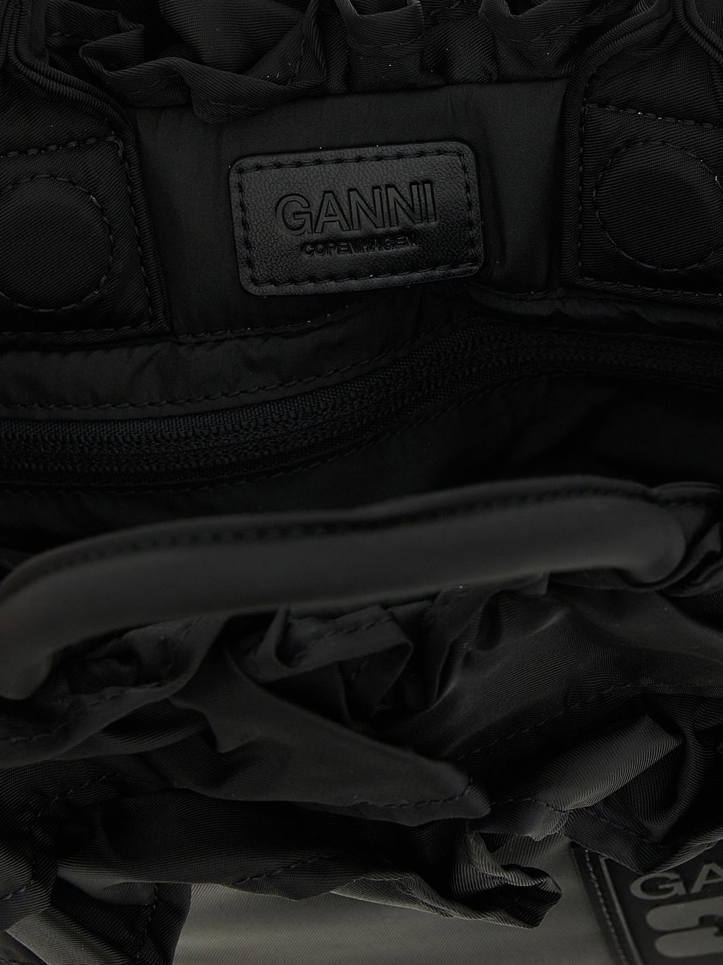 Ganni Mini Shopper Ruffle Handbag