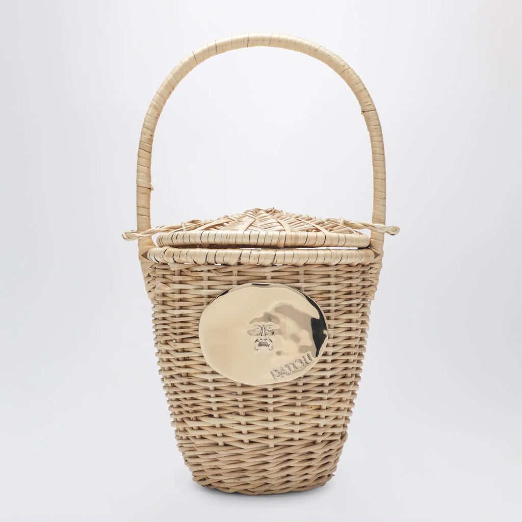 Patou Beige wicker bucket