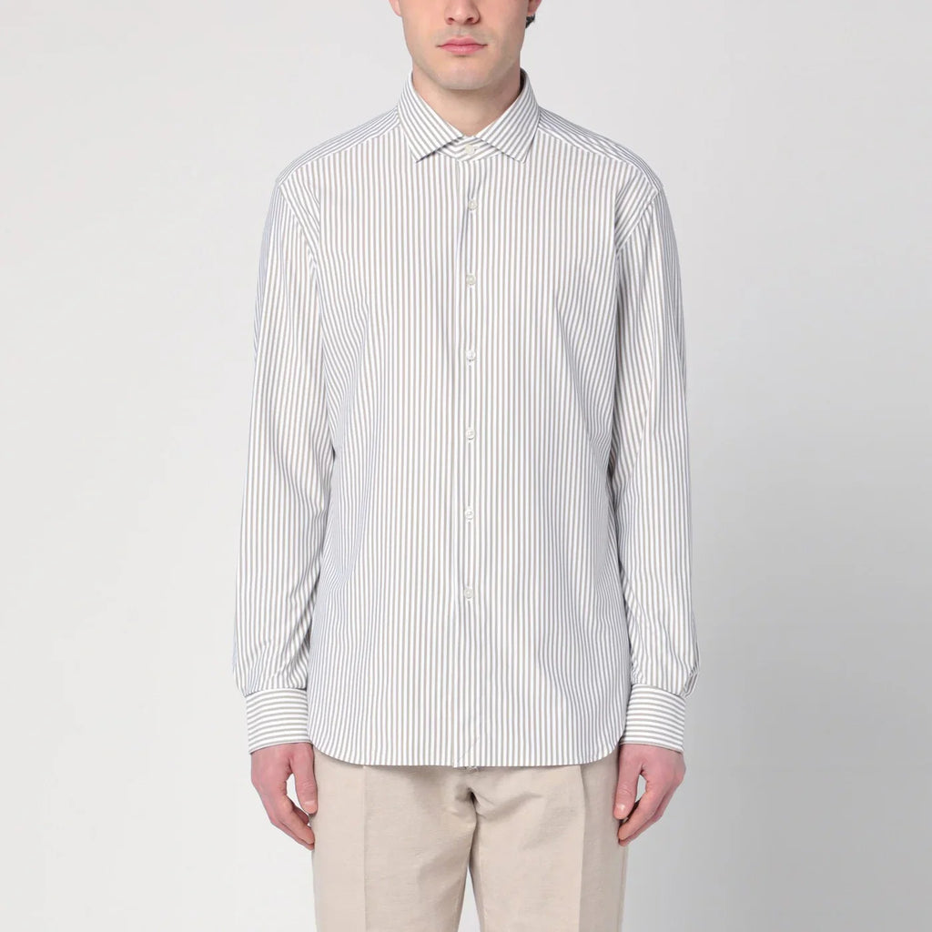 XACUS White/beige cotton shirt