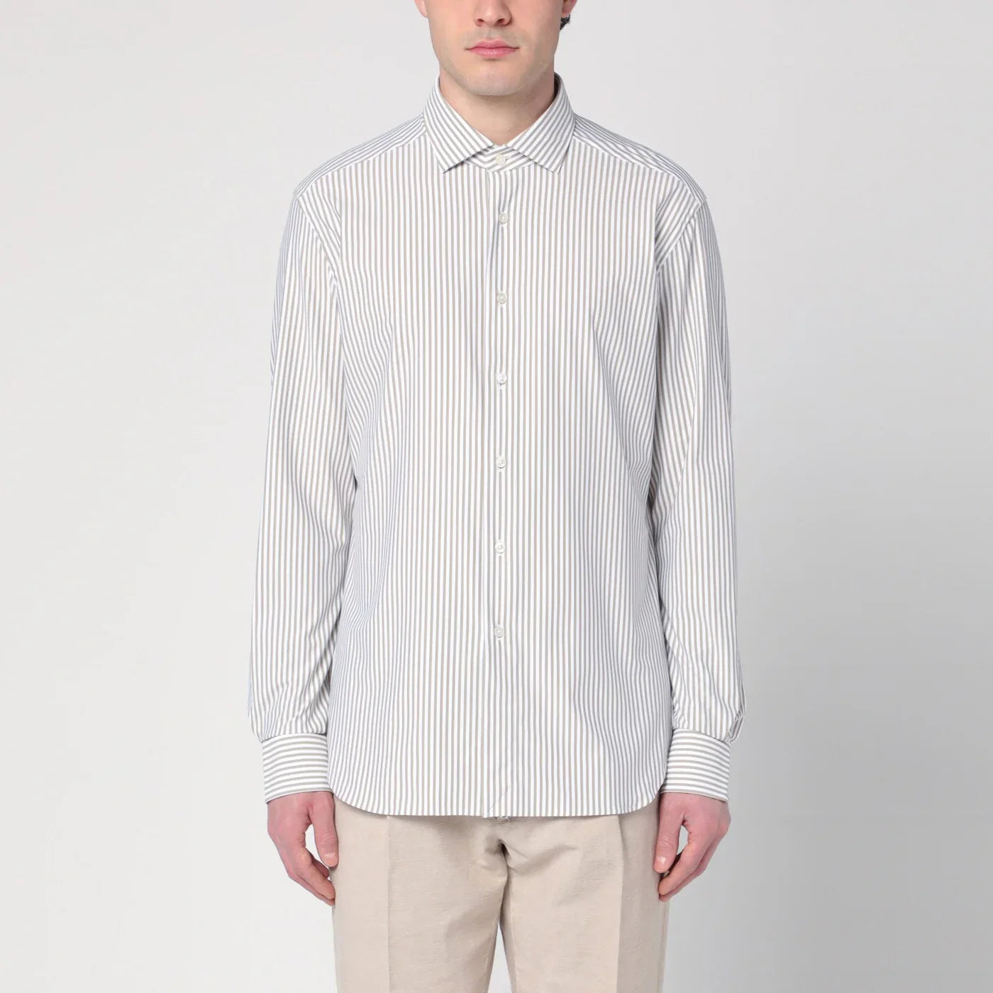 XACUS White/beige cotton shirt